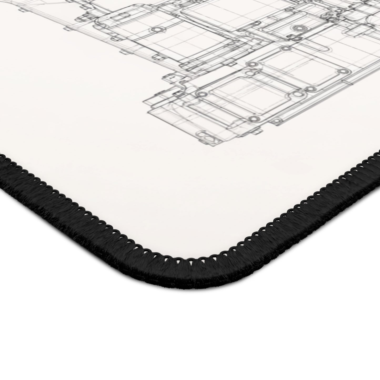 Technical drawing of a mechanical component on a white background with black border