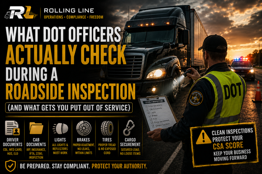 What DOT Officers Actually Check During a Roadside Inspection (And What Gets You Put Out of Service)
