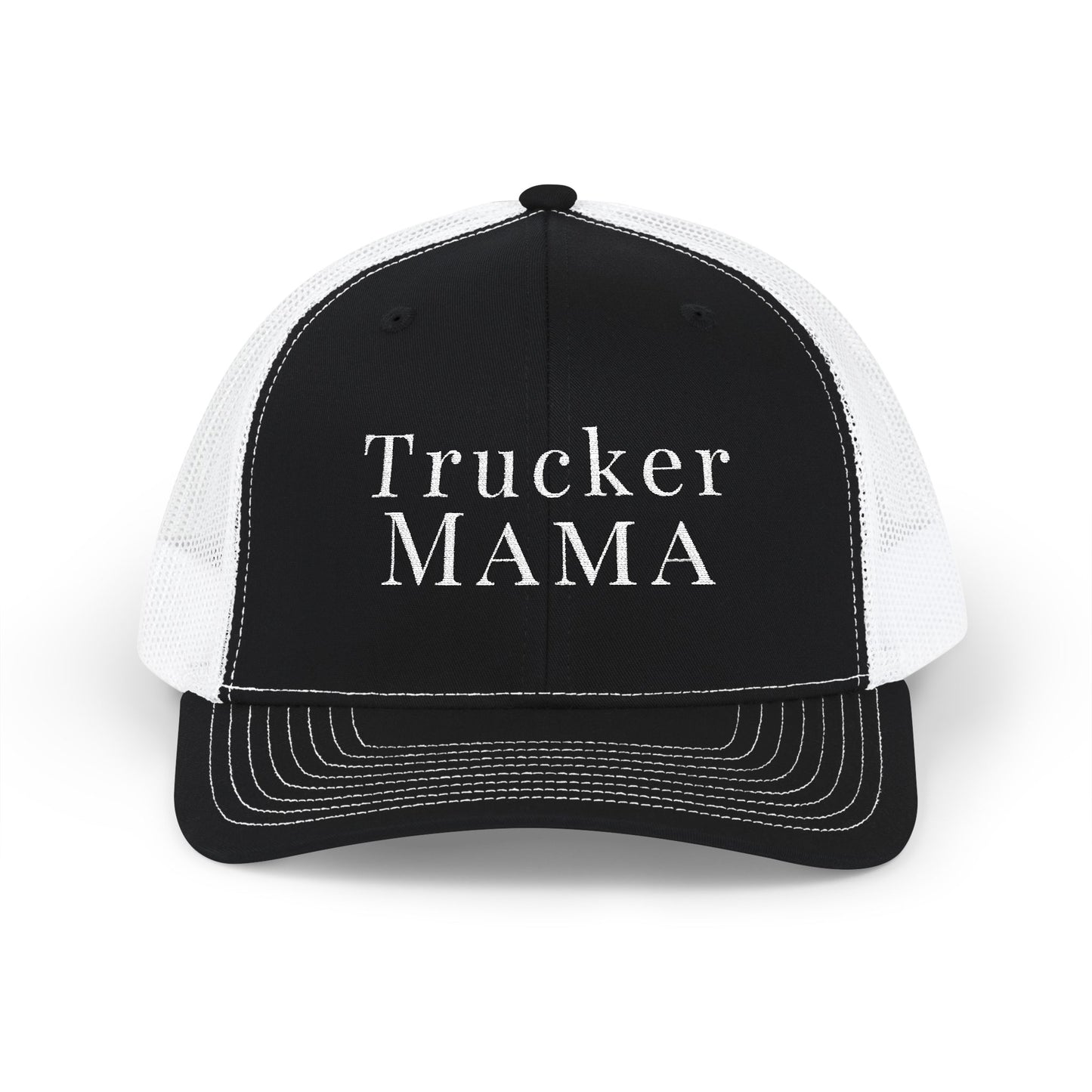 Black and white cap with 'Backyard Apparel' text on a white background