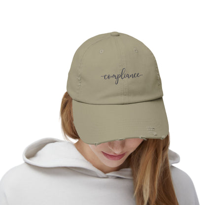 Compliance distressed vintage trucker hat for trucking office professionals — Rolling Line