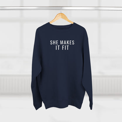 She Makes It Fit women in trucking sweatshirt for female CDL drivers — Rolling Line