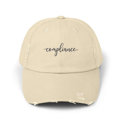 Compliance distressed vintage trucker hat for trucking office professionals — Rolling Line