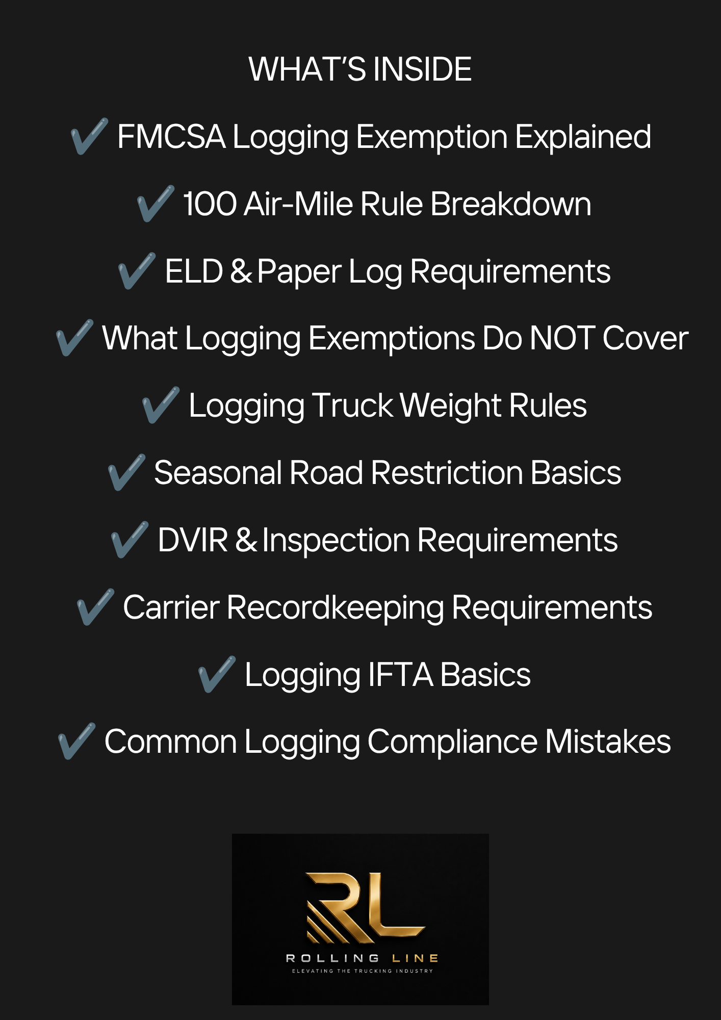 Logger Compliance Guide - Logging Exemption, HOS & Weight Limit Basics