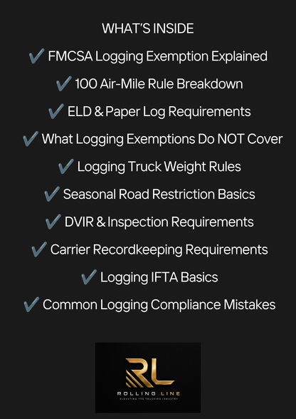 Logger Compliance Guide - Logging Exemption, HOS & Weight Limit Basics