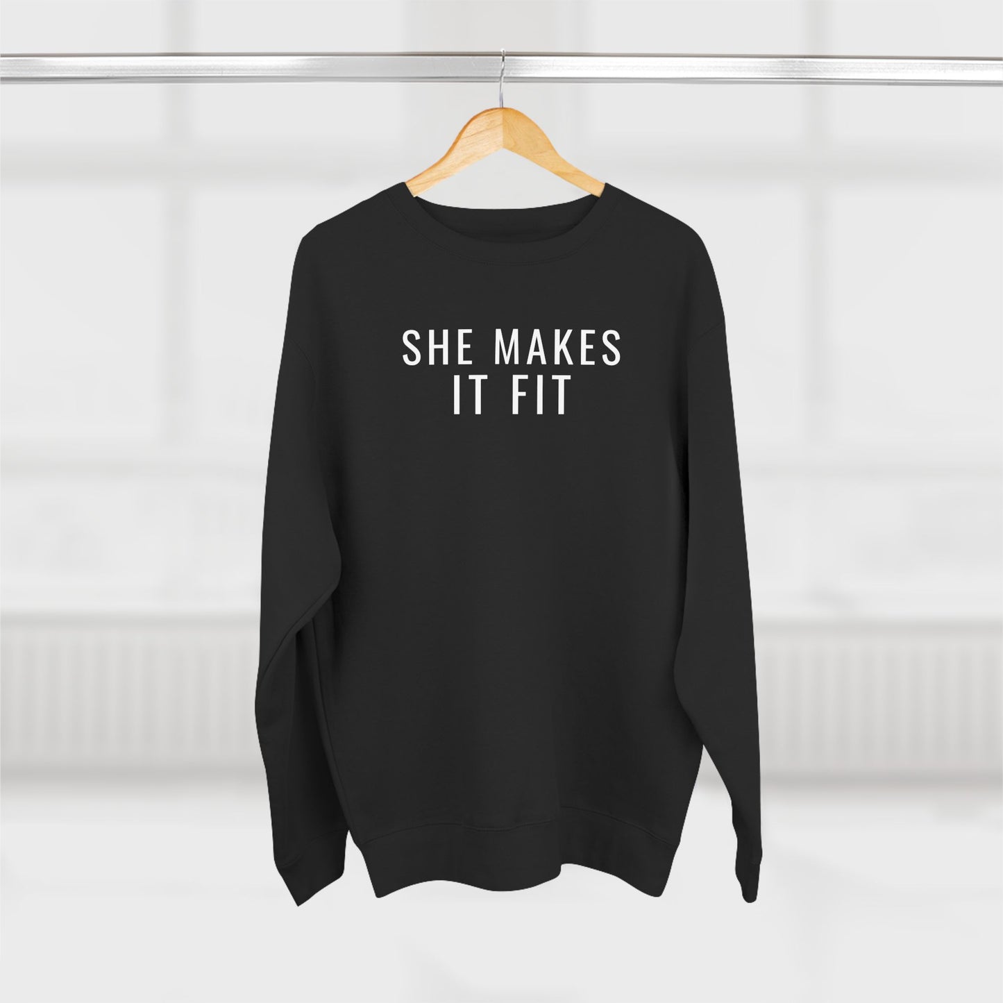 She Makes It Fit women in trucking sweatshirt for female CDL drivers — Rolling Line