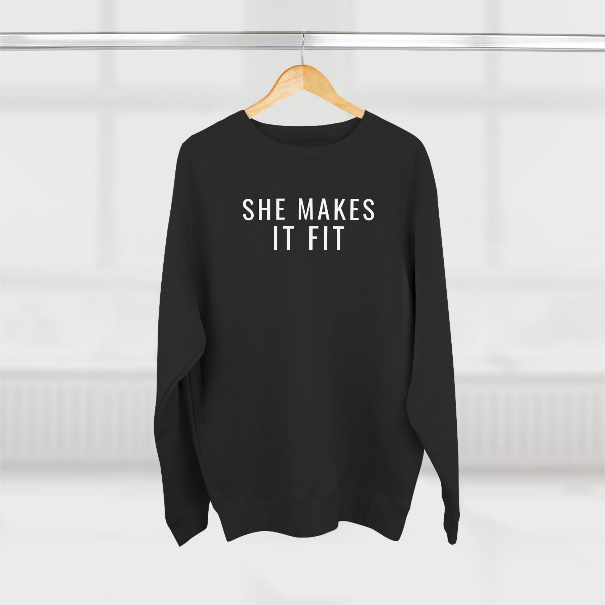 She Makes It Fit women in trucking sweatshirt for female CDL drivers — Rolling Line