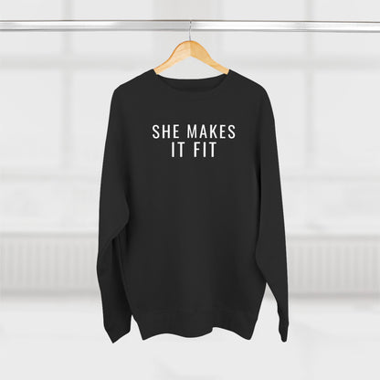 She Makes It Fit women in trucking sweatshirt for female CDL drivers — Rolling Line