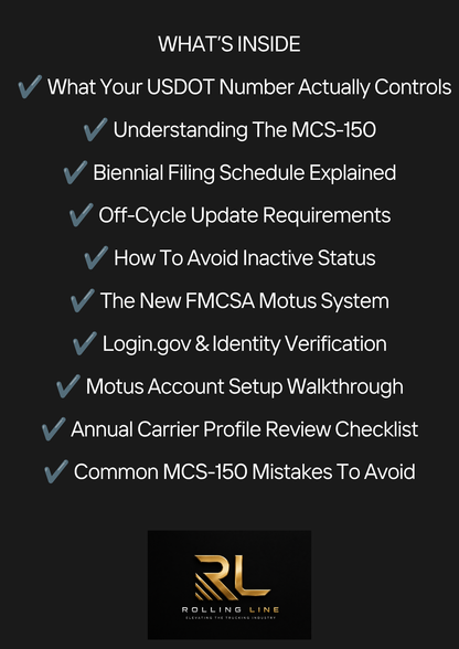 MCS-150 Biennial Update Guide - USDOT Number & Motus System Explained