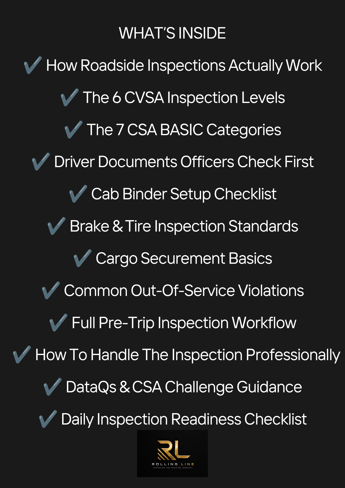 Roadside Inspection Guide for Truck Drivers - DOT Inspection Readiness System