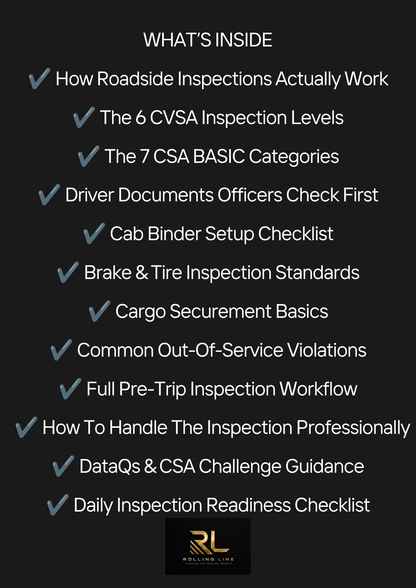 Roadside Inspection Guide for Truck Drivers - DOT Inspection Readiness System