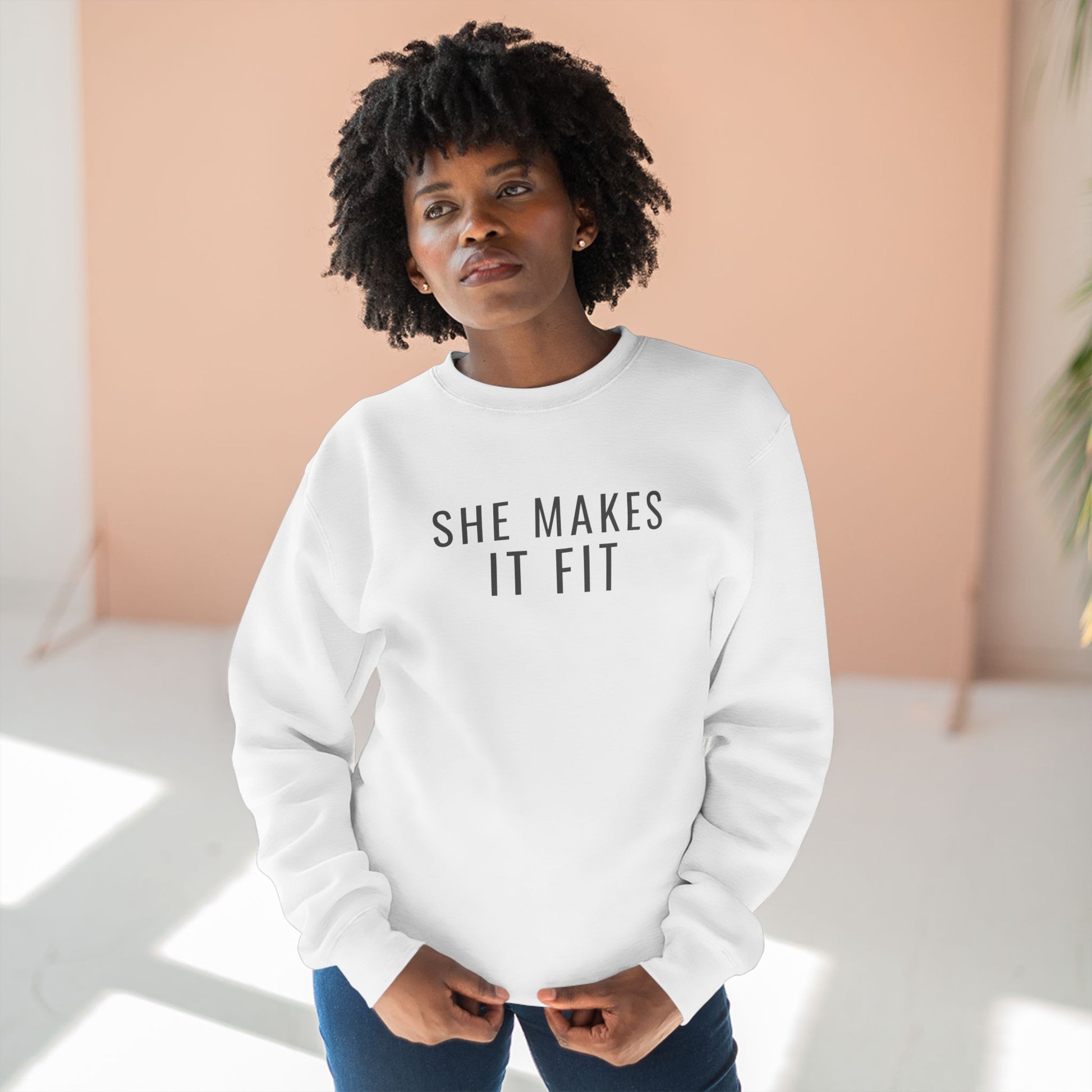 She Makes It Fit women in trucking sweatshirt for female CDL drivers — Rolling Line