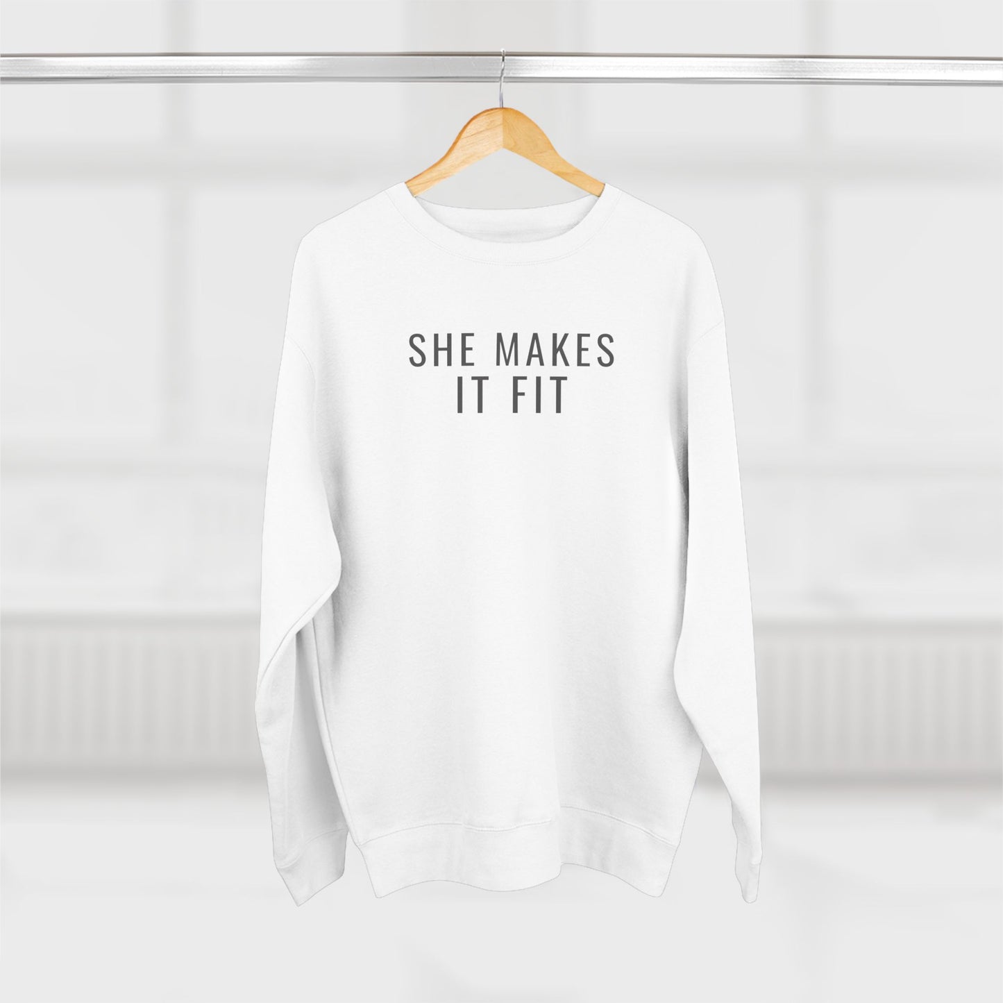 She Makes It Fit women in trucking sweatshirt for female CDL drivers — Rolling Line