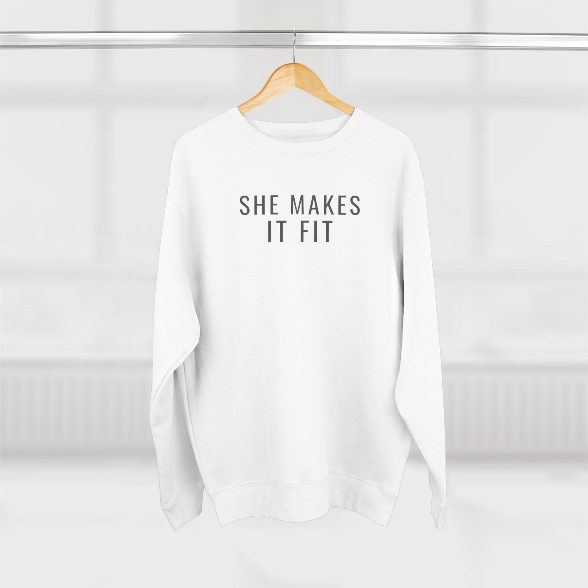 She Makes It Fit women in trucking sweatshirt for female CDL drivers — Rolling Line