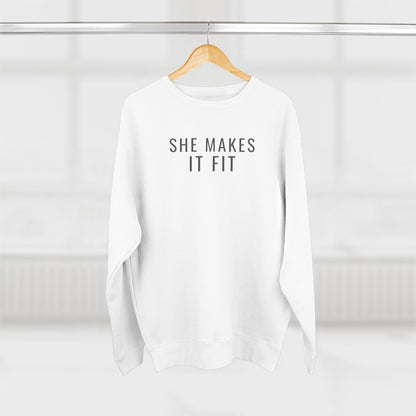 She Makes It Fit women in trucking sweatshirt for female CDL drivers — Rolling Line