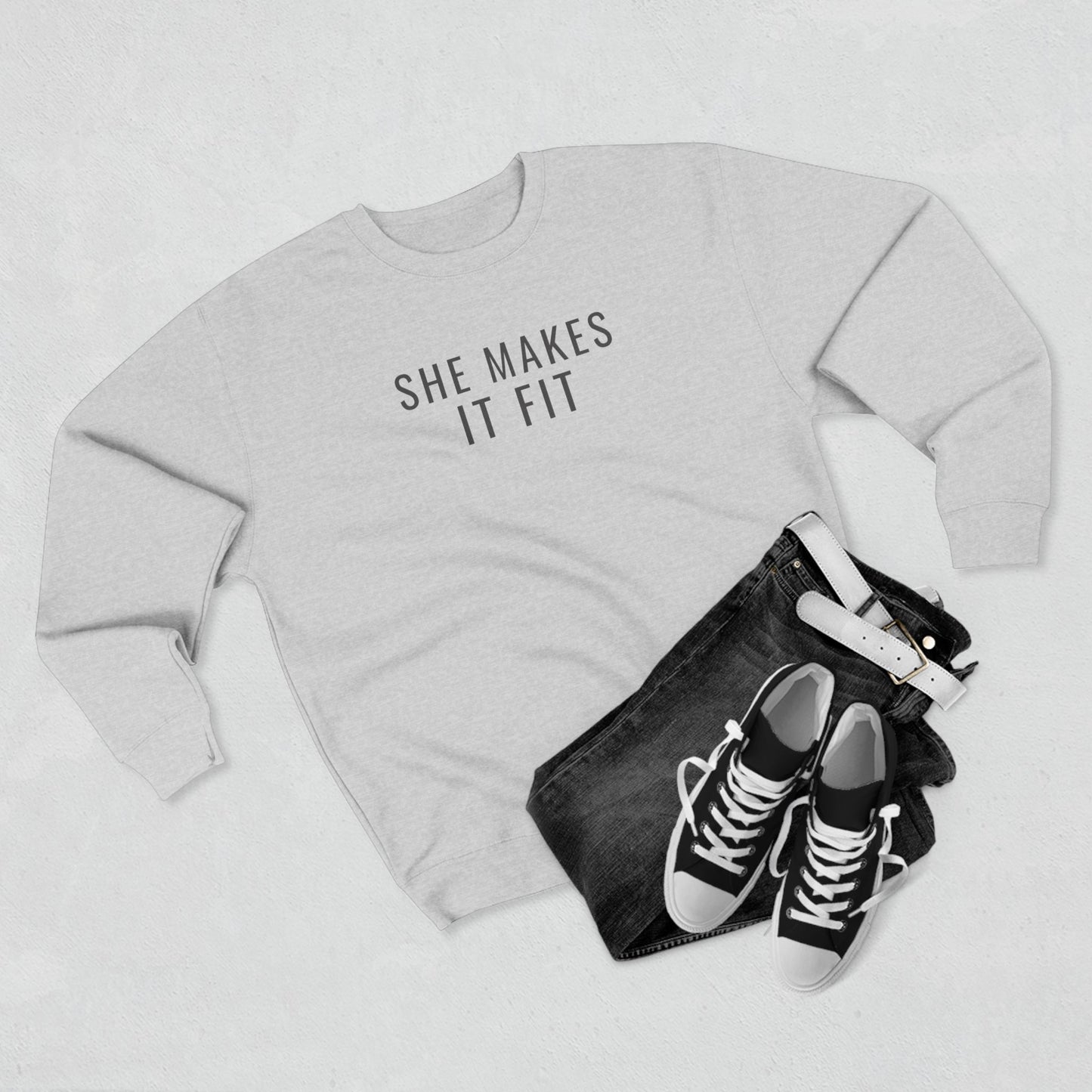 She Makes It Fit women in trucking sweatshirt for female CDL drivers — Rolling Line