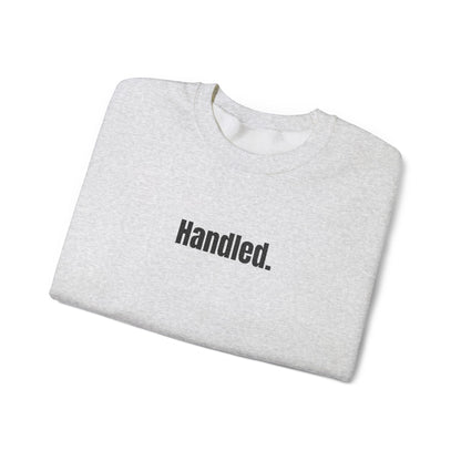 Handled embroidered crewneck sweatshirt for dispatchers and women in trucking — Rolling Line