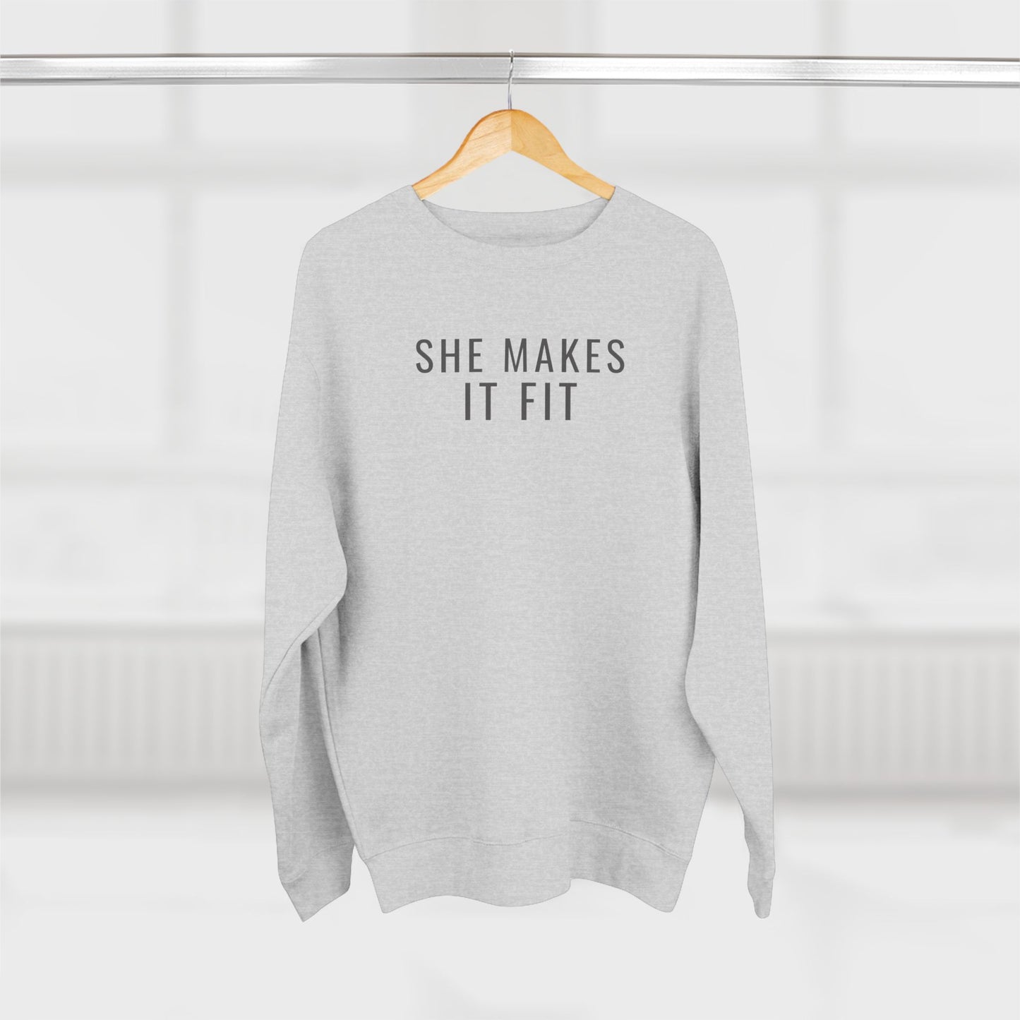 She Makes It Fit women in trucking sweatshirt for female CDL drivers — Rolling Line