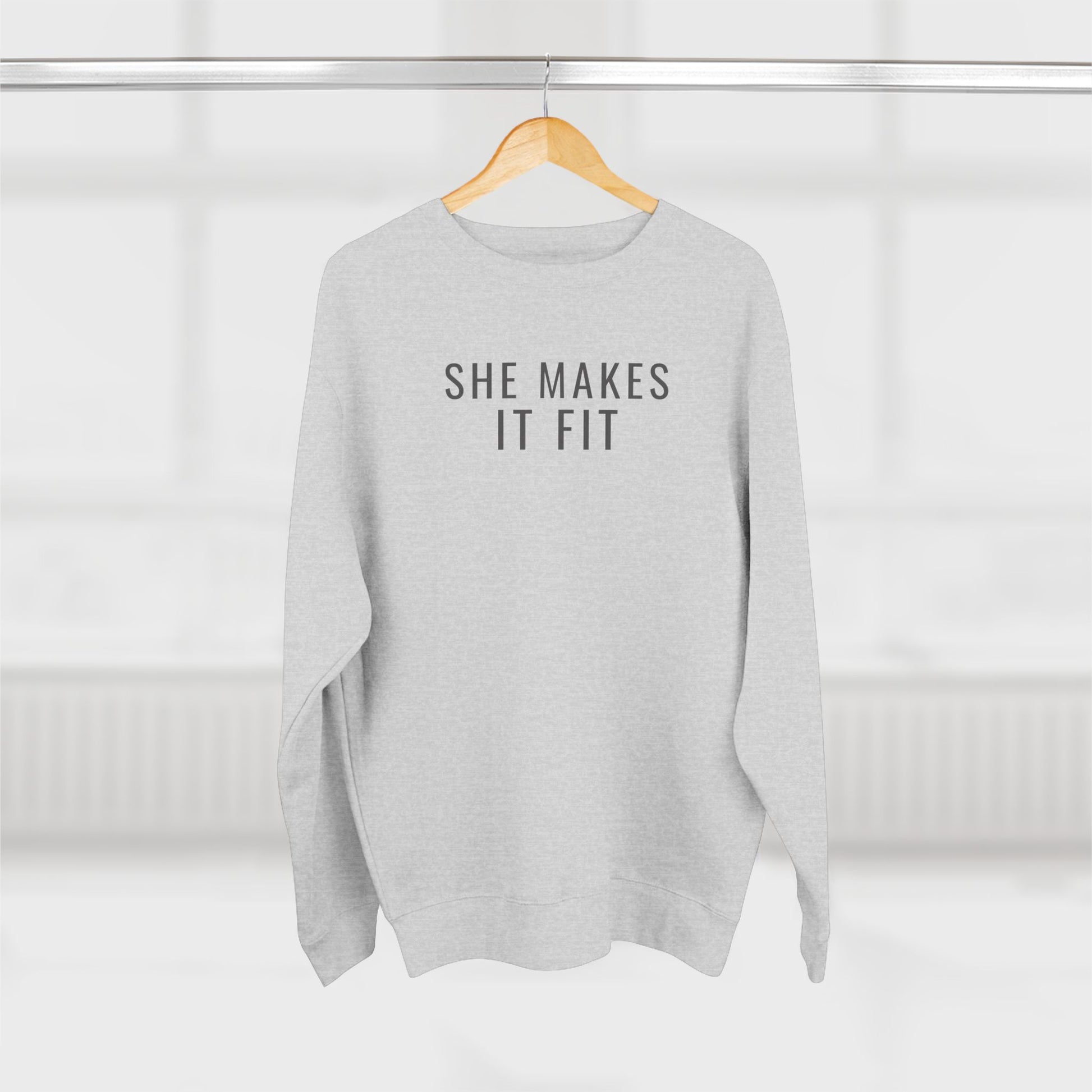 She Makes It Fit women in trucking sweatshirt for female CDL drivers — Rolling Line