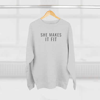 She Makes It Fit women in trucking sweatshirt for female CDL drivers — Rolling Line