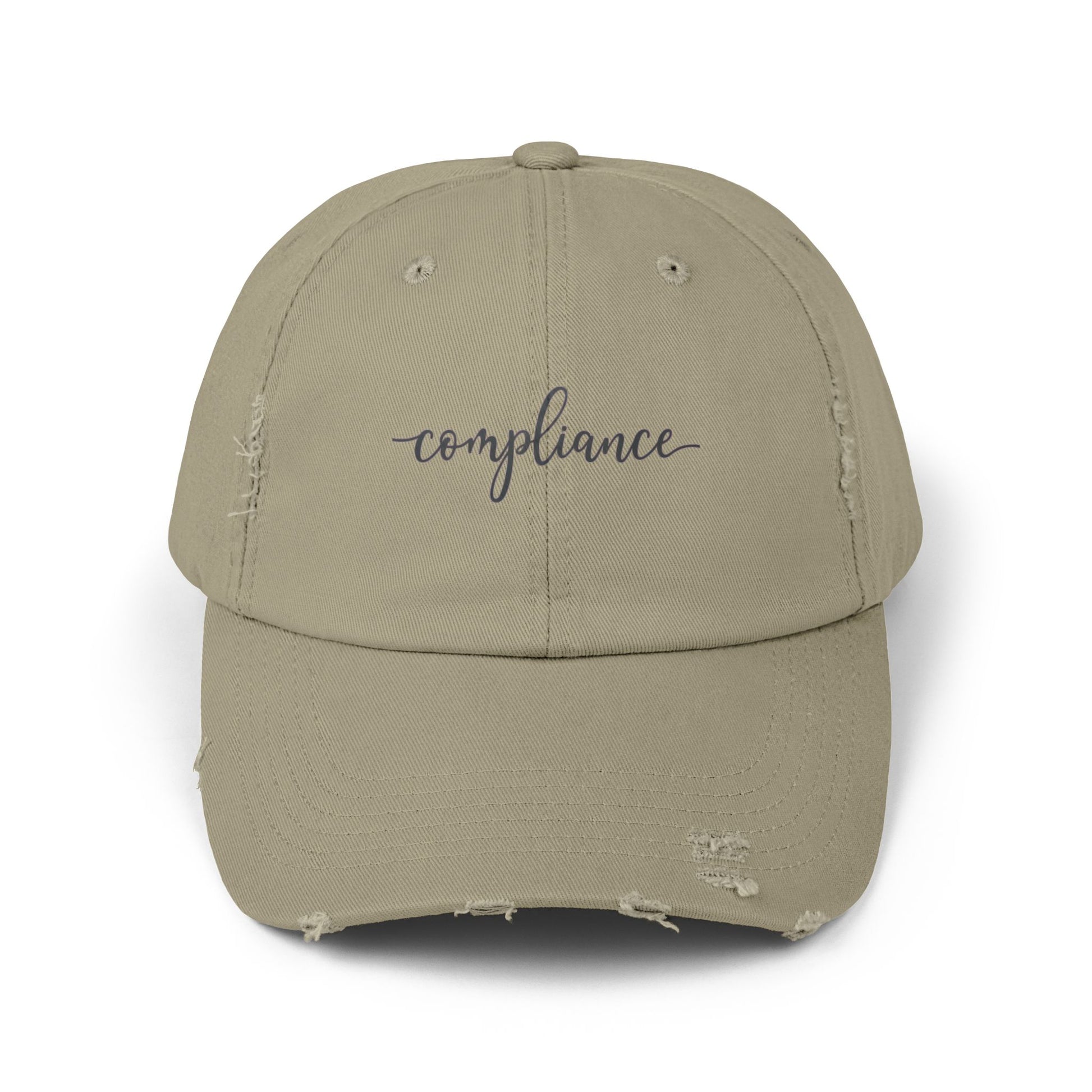 Compliance distressed vintage trucker hat for trucking office professionals — Rolling Line
