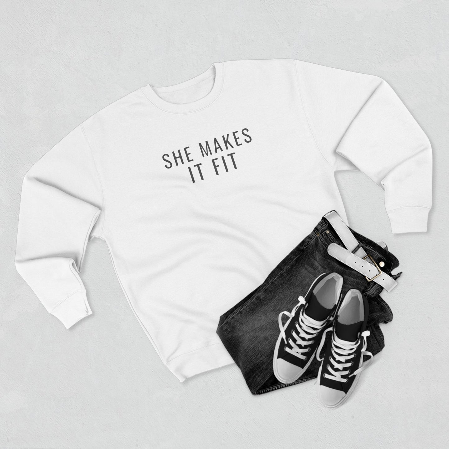She Makes It Fit women in trucking sweatshirt for female CDL drivers — Rolling Line