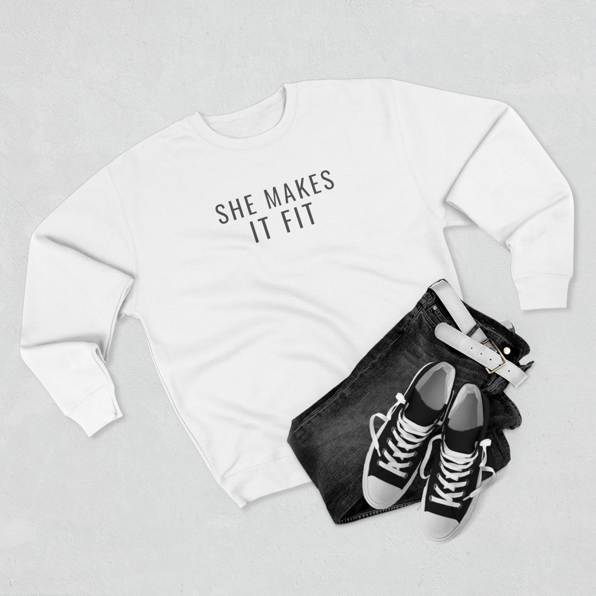 She Makes It Fit women in trucking sweatshirt for female CDL drivers — Rolling Line