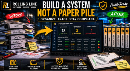 Comparison of a paper-based system versus a digital dashboard with text 'Build a System Not a Paper Pile'.