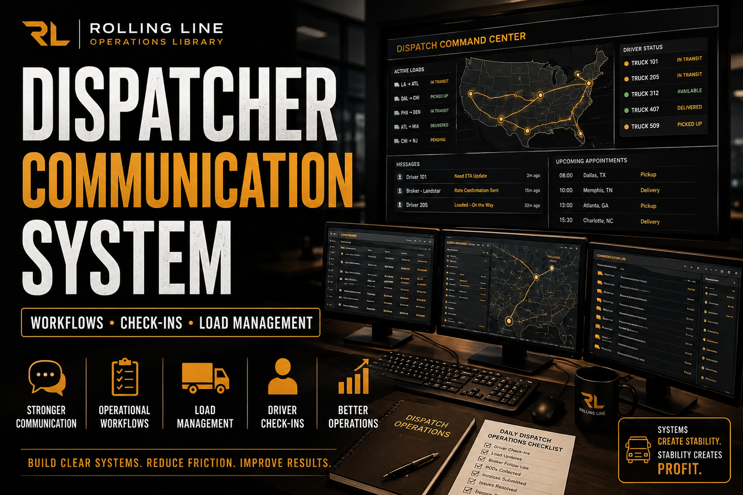 Dispatcher and Owner-Operator Communication Guide digital resource — Rolling Line