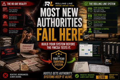 Promotional graphic for a system building solution with text and images of a stressed person at a desk.