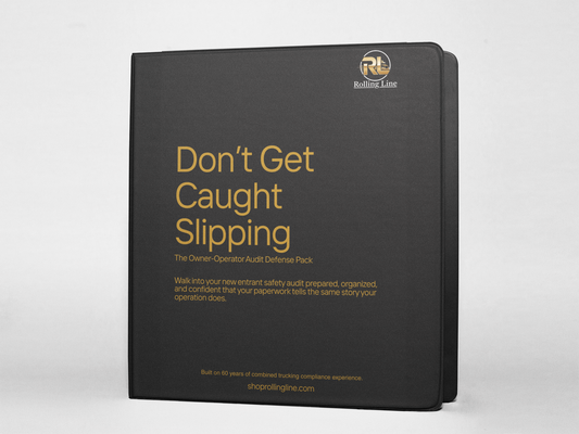 Black binder with 'Don't Get Caught Slipping' text on a white background