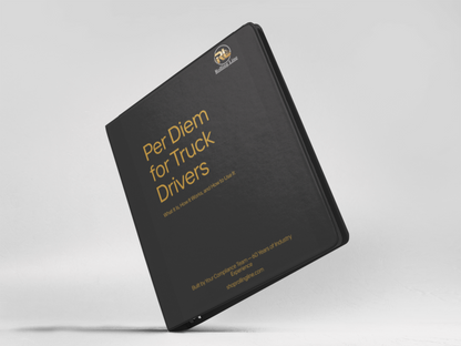 Black book titled 'Per Diem for Truck Drivers' on a white background