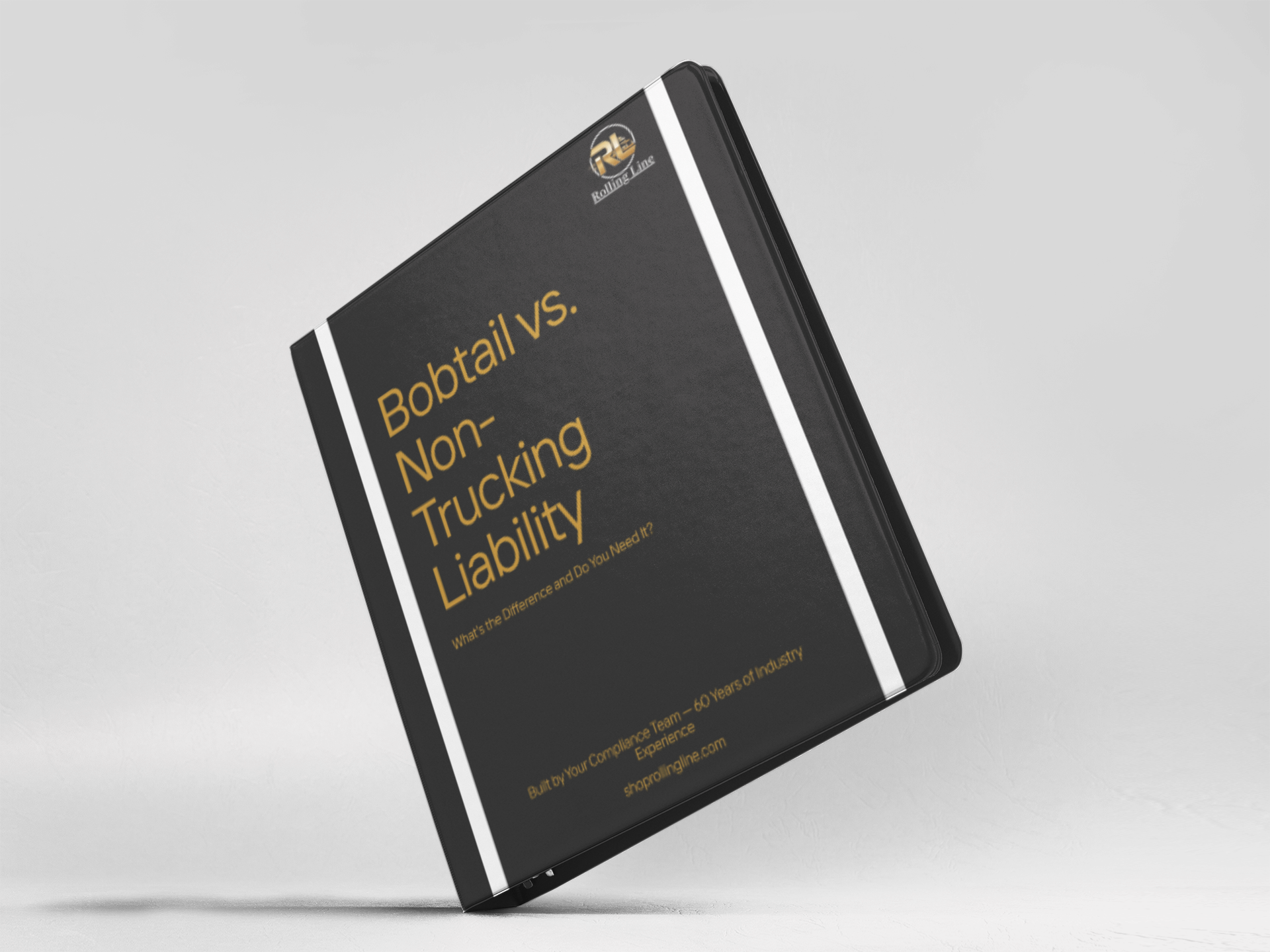 Book titled 'Bobtail vs. Non-Trucking Liability' on a light gray background