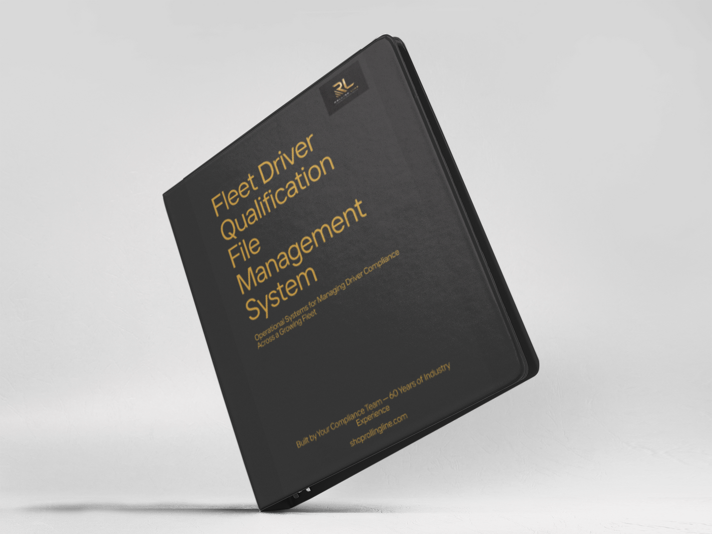Black book titled 'Fleet Driver Qualification File Management System' on a white background