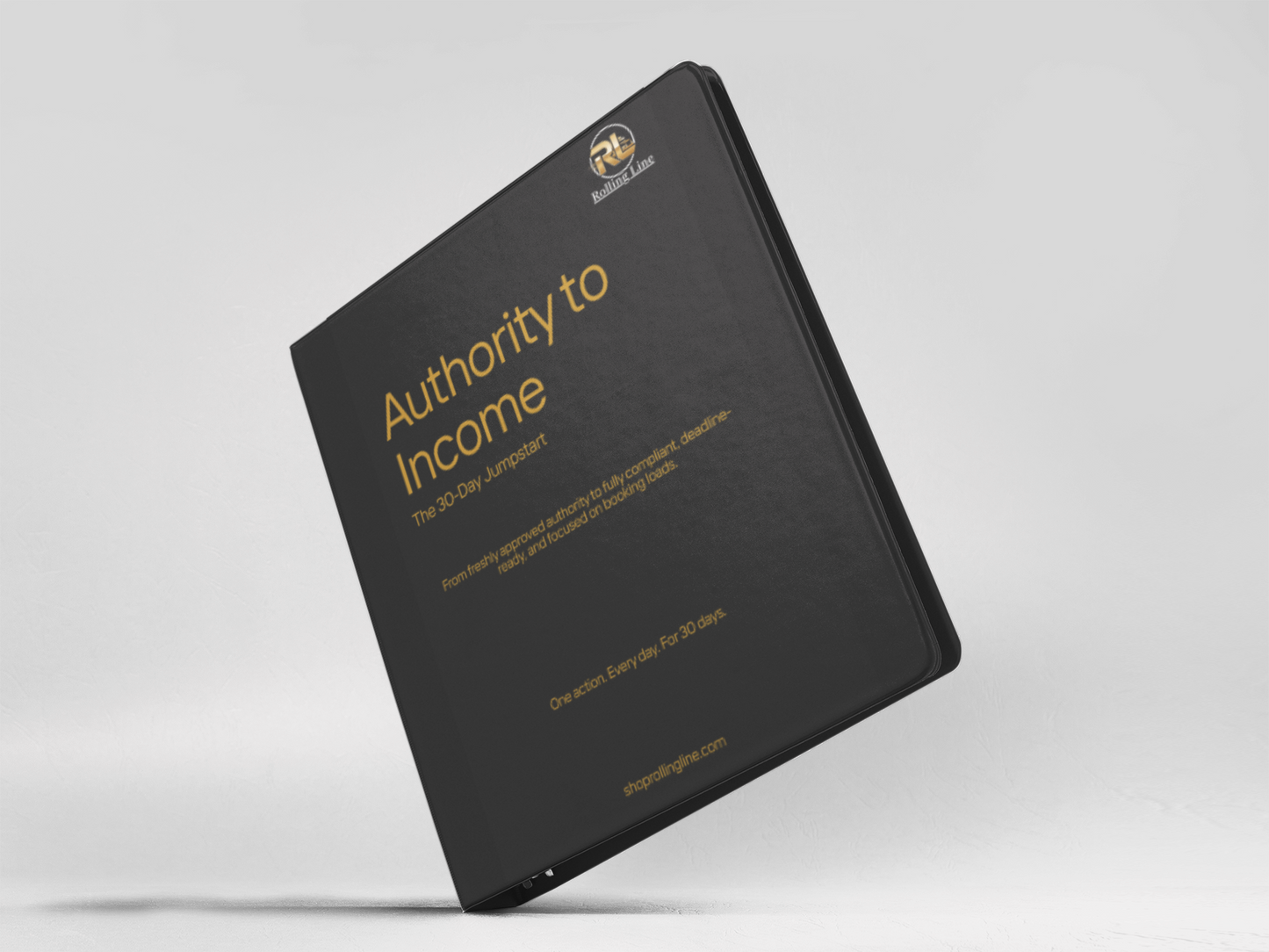 Black book titled 'Authority to Income' on a light gray background