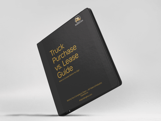Black cargo insurance guidebook with gold text on a light gray background